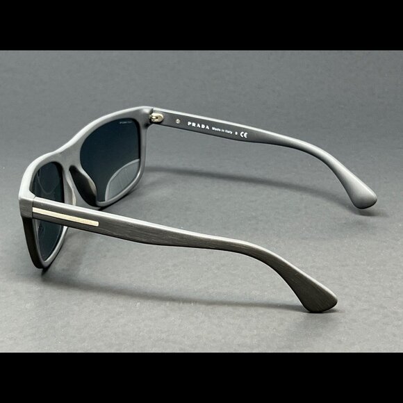Prada Sunglasses PR15R-TV43C2 Matte Gray 60mm Gray Lens Men's Italy Authentic - Picture 4 of 10